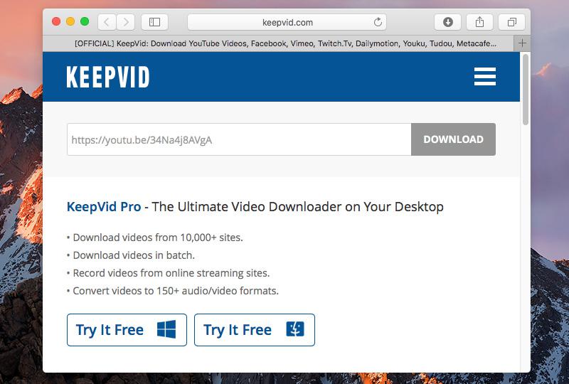 free download keepvid for mac