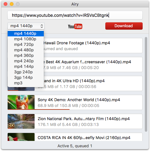airy free youtube downloader for mac