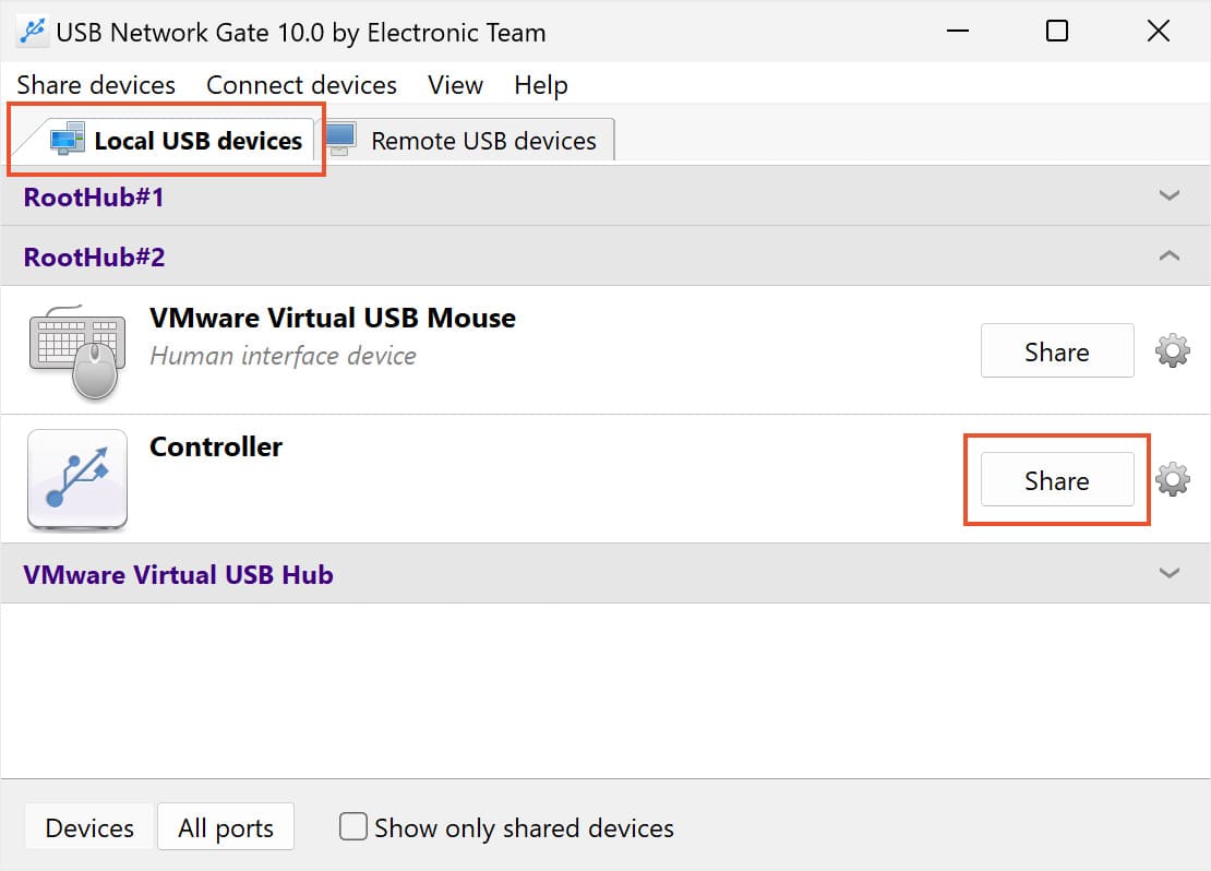  compartir host USB Hyper-V