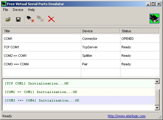 Configure virtual serial port driver registration code free