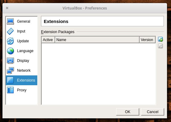 virtualbox usb extension pack
